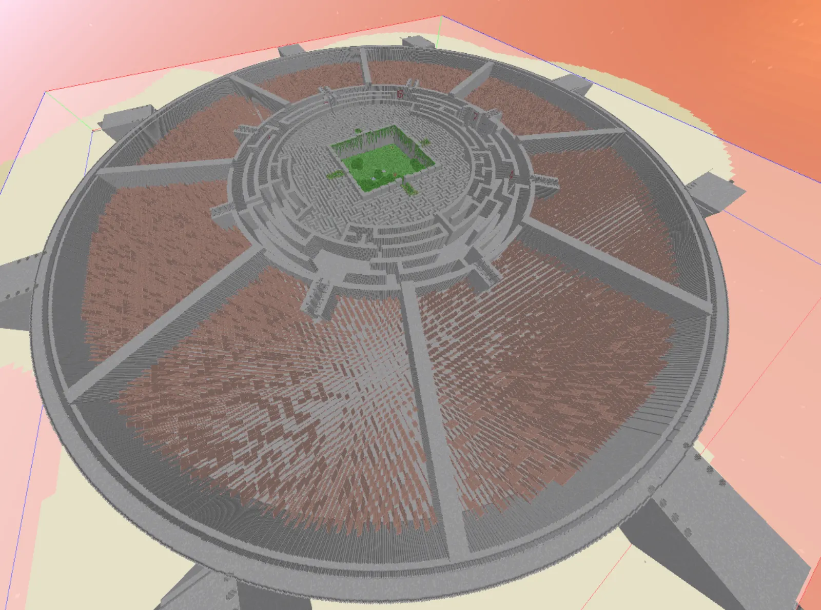 Top-down render of the finished maze layout